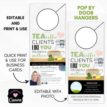 Tea pop by door hanger tags